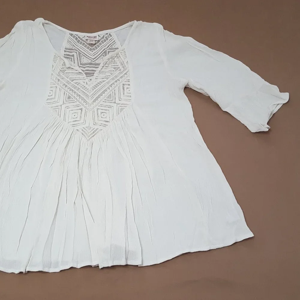 Mossing Supply Co Women´s Ivory Top Blouse, Size M - Picture 6 of 16